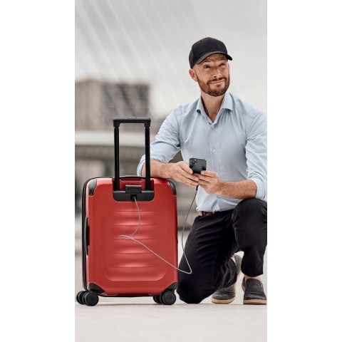 VICTORINOX SPECTRA 3.0 EXPANDABLE GLOBAL CARRY-ON CABIN CASE WITH VERTICAL QUICK-ACCESS DOOR, Red