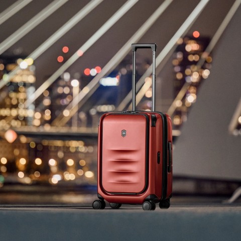 VICTORINOX SPECTRA 3.0 EXPANDABLE GLOBAL CARRY-ON CABIN CASE WITH VERTICAL QUICK-ACCESS DOOR, Red