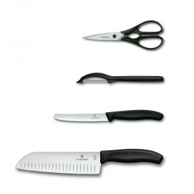 Victorinox SwissClassic 6.7133.5G 5-piece kitchen knife set, black