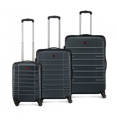 WENGER AMPLAR HARDSIDE CASES 3pc Set S-M-L, Navy Blue