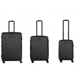 WENGER ORYSON HARDSIDE CASES 3pc Set S-M-L, Black