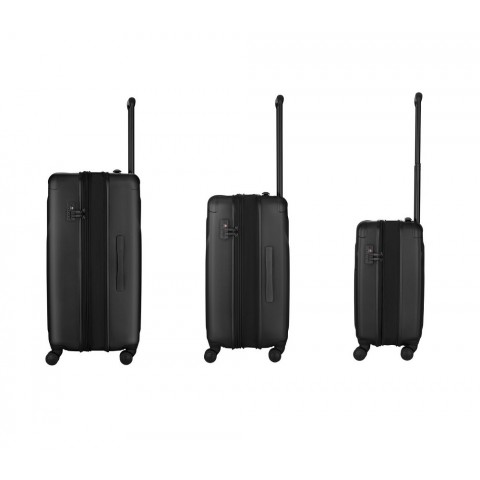 WENGER ORYSON HARDSIDE CASES 3pc Set S-M-L, Black