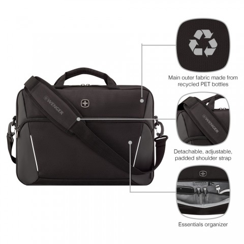 WENGER XE COMPACT 16” LAPTOP BRIEFCASE WITH TABLET POCKET