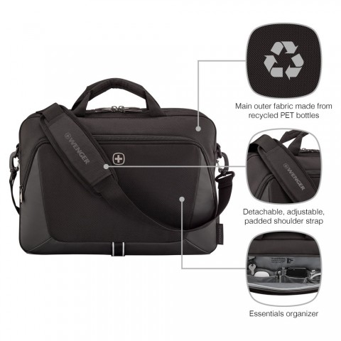 WENGER XE 16” LAPTOP BRIEFCASE WITH TABLET POCKET