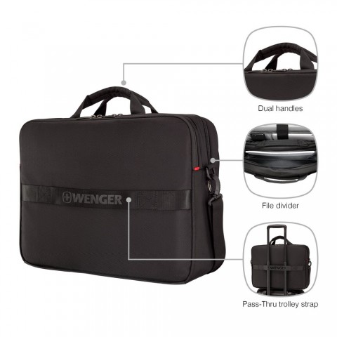 WENGER XE 17” LAPTOP BRIEFCASE WITH TABLET POCKET