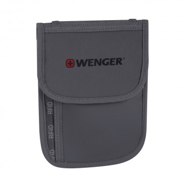 WENGER TRAVEL DOCUMENT NECK POUCH WITH RFID PROTECTION 