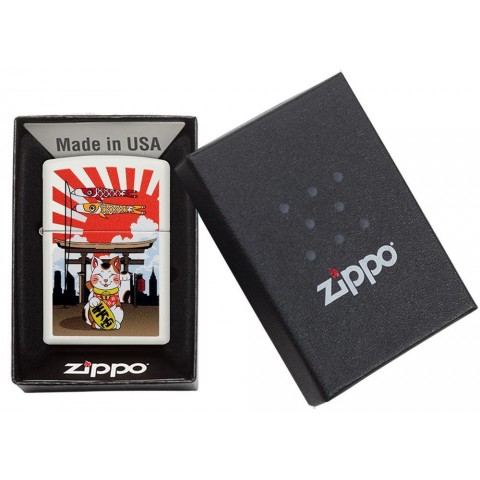 Zippo Lighter 214CI411992 Lucky Cat Design