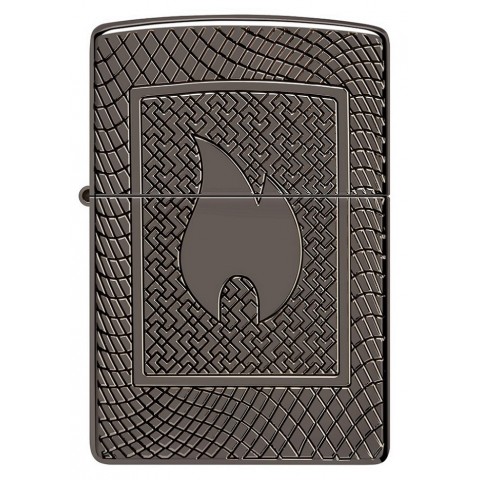 Zippo Lighter 48569 Armor™ Flame Pattern Design