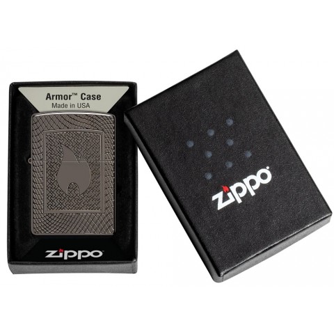 Zippo Lighter 48569 Armor™ Flame Pattern Design