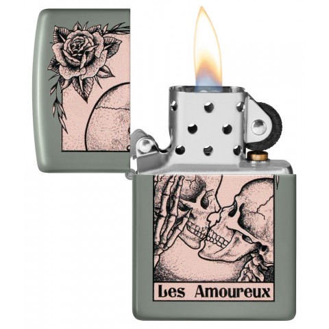 Zippo Lighter 48594 Death Kiss Design