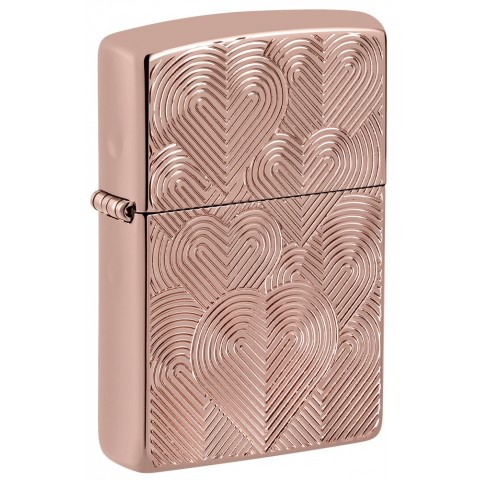 Zippo Lighter 48919 Armor® Hearts Design