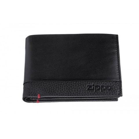 Zippo Nappa Tri-Fold Wallet Black