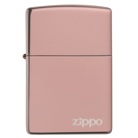 Zippo Lighter 49190ZL High Polish Rose Gold Zippo Logo